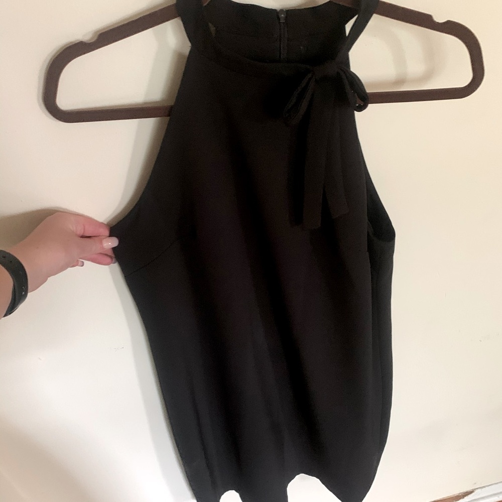 Black Sleeve-less Short Dress w/ Bow sz. 6